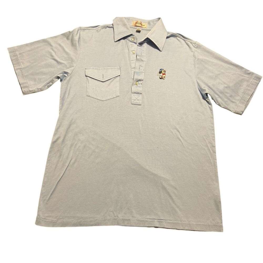 The Titleist Collection Polo Shirt Mens Blue Sz Large Stripe Mickey Mouse - Picture 7 of 10